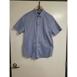 UNTUCKit Mens Lightweight Cotton Casual Short Sleeve Shirt Lightweight Blue L